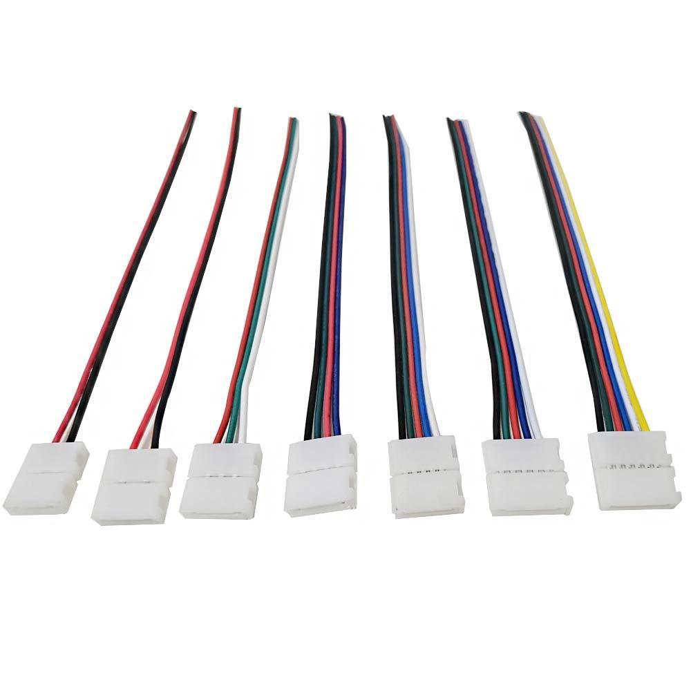 23456PIN dual-head connector 5050 3528 naked PCB light bar connector solderless quick single color 10MM 8M