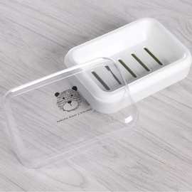 大号轻奢加厚肥皂盒带盖沥水家用香皂盒子卫生间台面肥皂架浴室