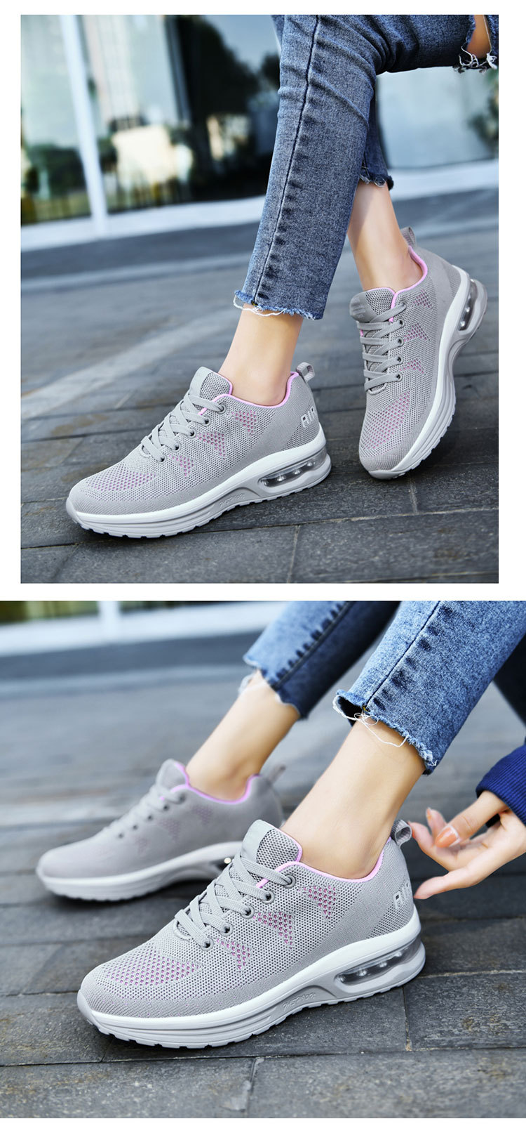 Scarpe in pelle da donna Scarpe da tennis Scarpe da ginnastica Calzature sintetiche comode_voghion.com