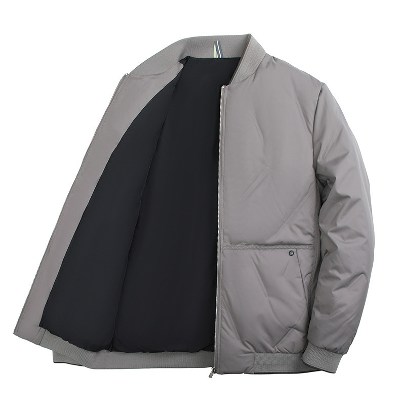 Men's Jacket Cardigan Baseball Collar Silk Cotton Blend Winter_voghion.com