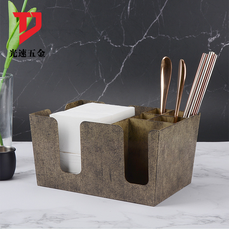 Caja de pañuelos multifuncional de acero inoxidable Restaurante Bar Hotel mesa de comedor caja de pañuelos con logotipo impreso caja de pañuelos