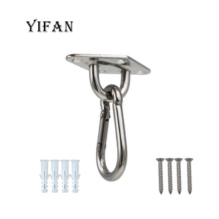 in stock stainless steel diamond door buckle suit hammock swing fixed buckle sunshade sail accessories hanging fixed eye plate
