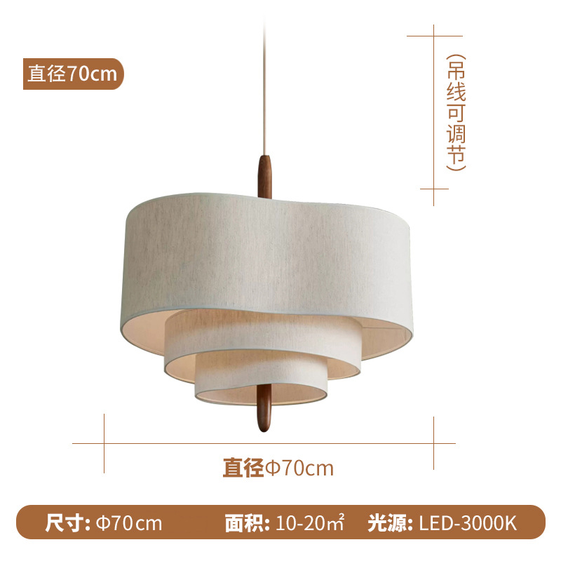 Lámpara medieval francesa Retro Residencia comedor sala de estar dormitorio estudio estilo japonés crema viento arte lámparas de tela