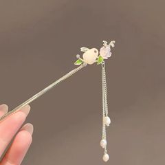High-end ancient-style minimalist hairpin, suitable for Hanfu and qipao accessories, headwear, versatile hairpin with tassels, compatible with hairpins and hair ornaments.