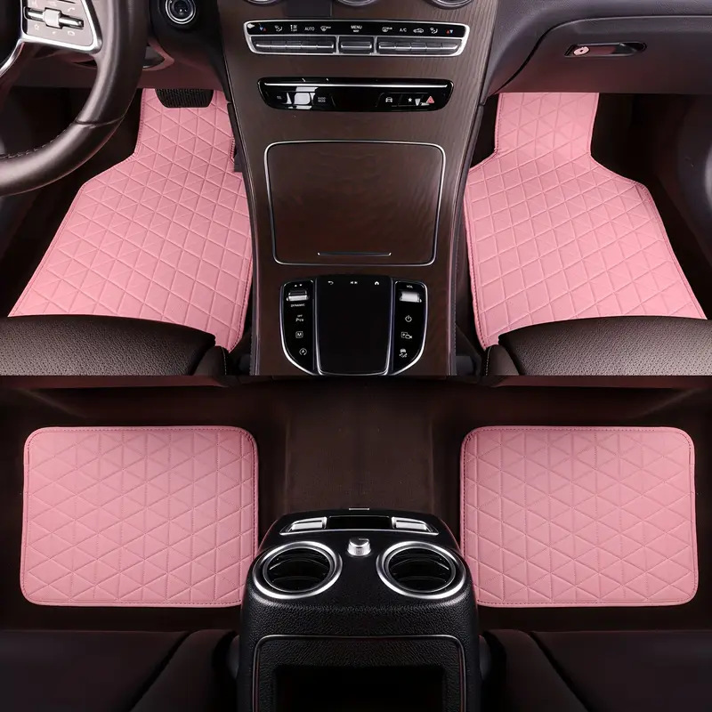 Wholesale and dropshipping of foreign trade car carpets, Amazon cross-border quilted foot mats, right-hand drive PVC universal car floor mats