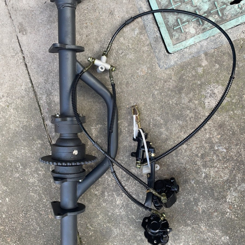 Quad bike, ATV, go-kart modification accessories, chain drive differential rear axle, dual disc brakes 81CM/100CM