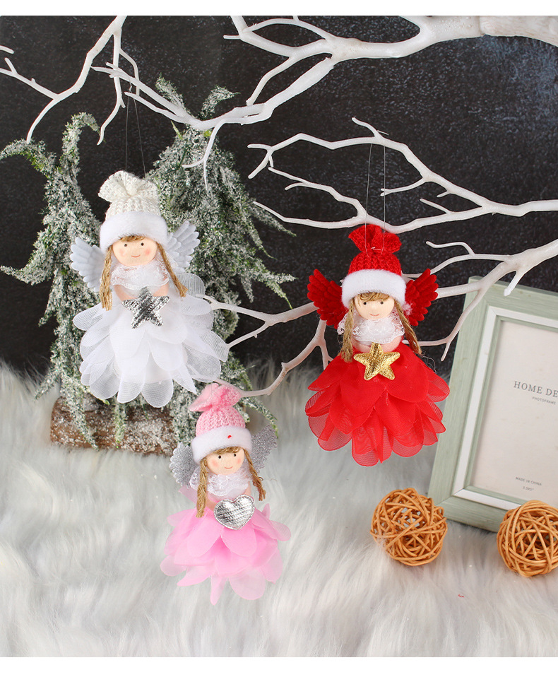 Christmas Angel Flannel Party Hanging Ornaments display picture 2