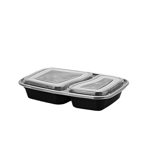 A 6828 double-layer packing box with thick white commercial fast food meal container, European-style divided meal box