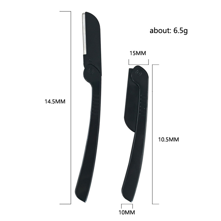 Tatuaje macro ceja trimmer raspador de cejas de acero inoxidable cuchillo corrugado desechable ceja trimmer belleza protector pelo trimmer