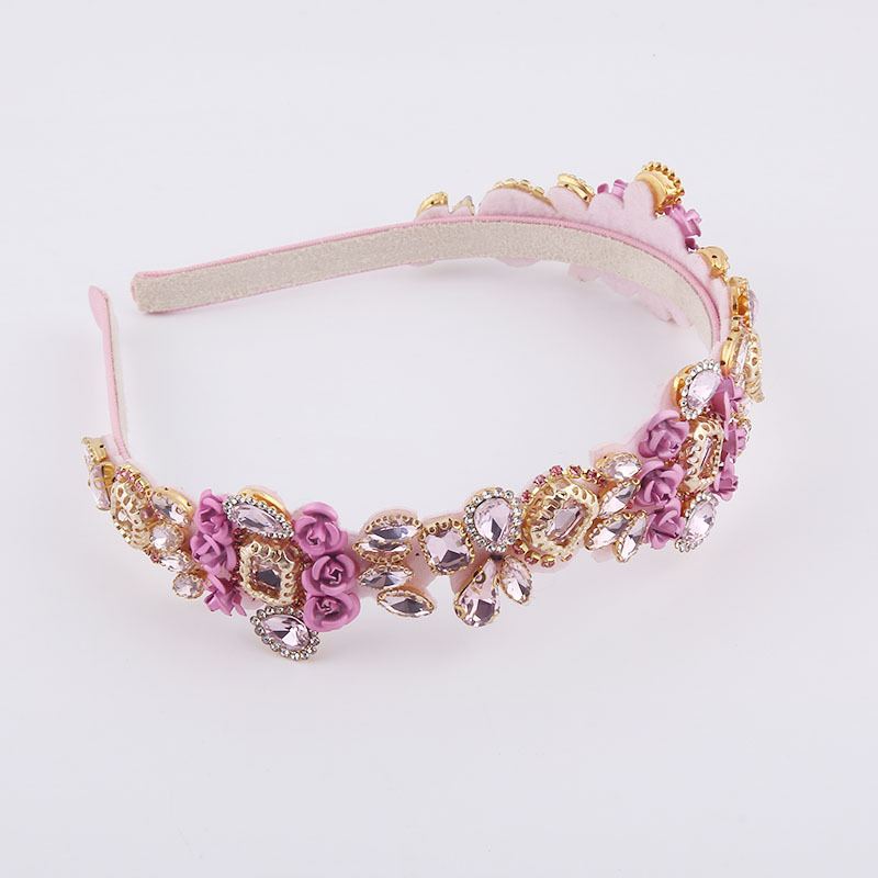 New Fashion Baroque Alloy Diamond Flower Headband display picture 5
