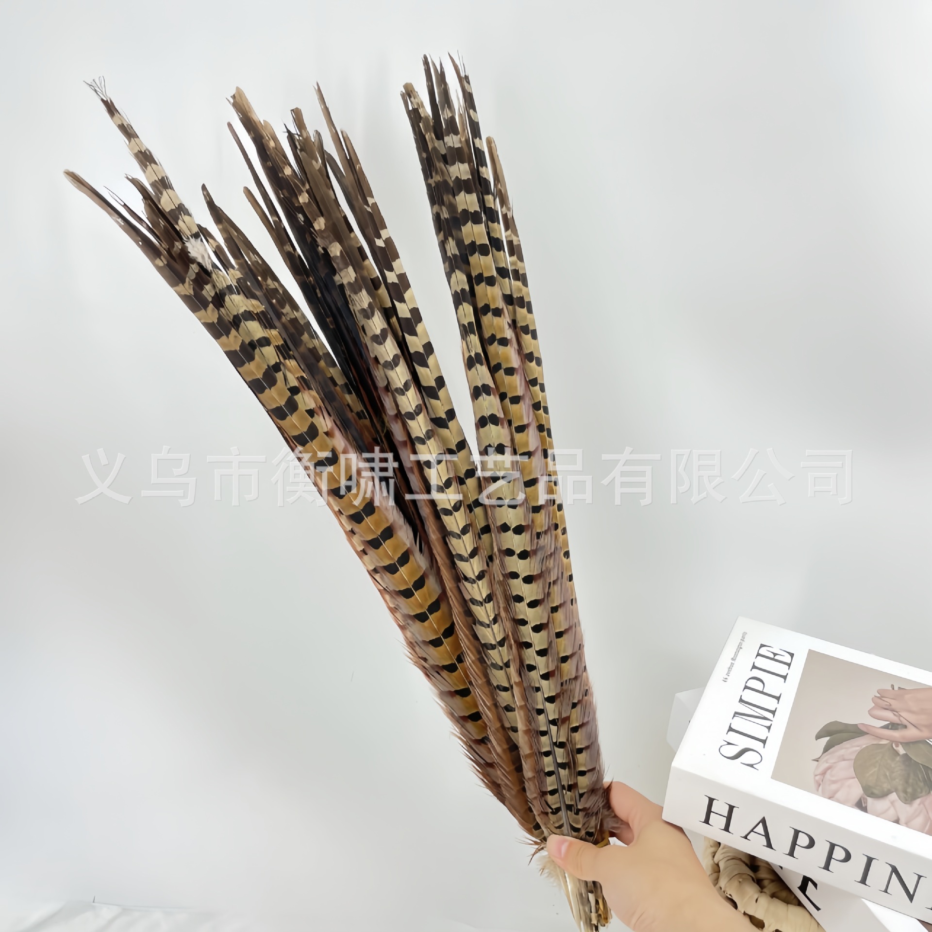 Pollo de caballo pluma pluma diy palo de gato pluma flor de ópera de Pekín espectáculo de danza props