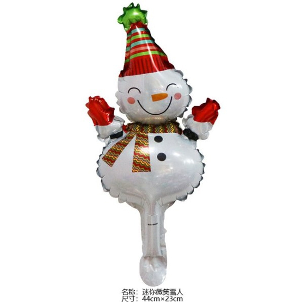 Navidad globo dibujos animados Papá Noel muñeco de nieve alce árbol de Navidad decoración del centro comercial globo de aluminio al por mayor