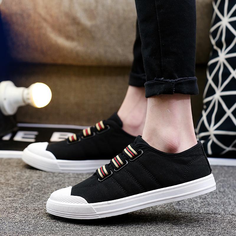 2025 New Summer Canvas Shoes, Men's Korean Style Pedal Lazy Trendy Sneakers, Casual Breathable Men's Shoes