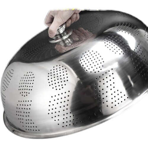 WBZ7 thickened stainless steel dish cover dining table cover large round table cover bowl rice cover dust-proof leftover cover fly-proof cover