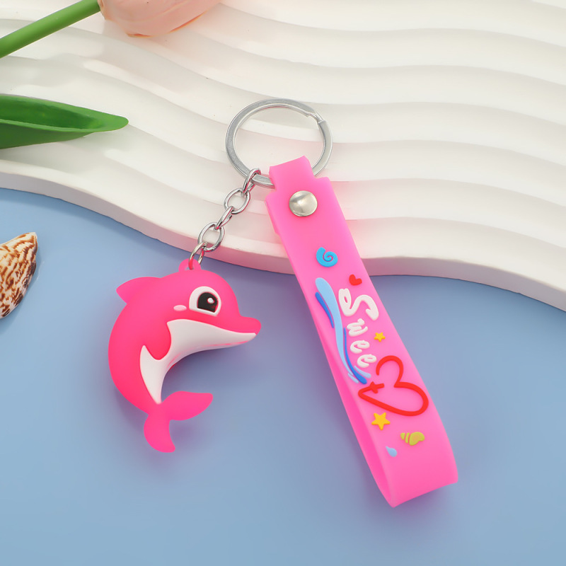 夏の海洋動物イルカタコクジラタツノオトシゴキーホルダーペンダントバッグスーパーマーケットキーホルダー卸売|undefined