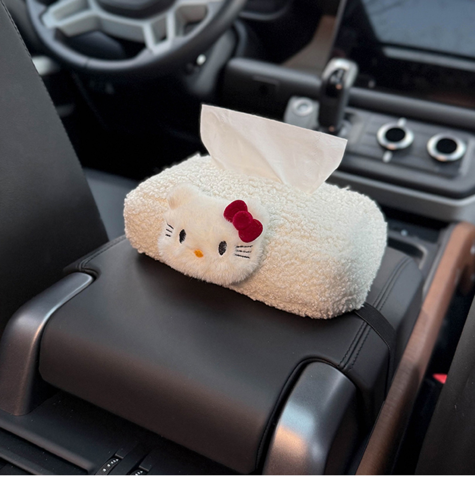 2025 New Cute Car Armrest Tissue Box, In-Car Tissue Holder, Practical and Stylish Storage for Girls