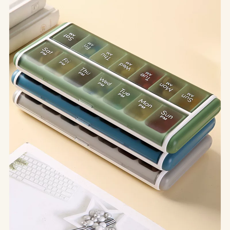 (Cross-border trading), handheld storage box, plastic container, new collection, 14 cells