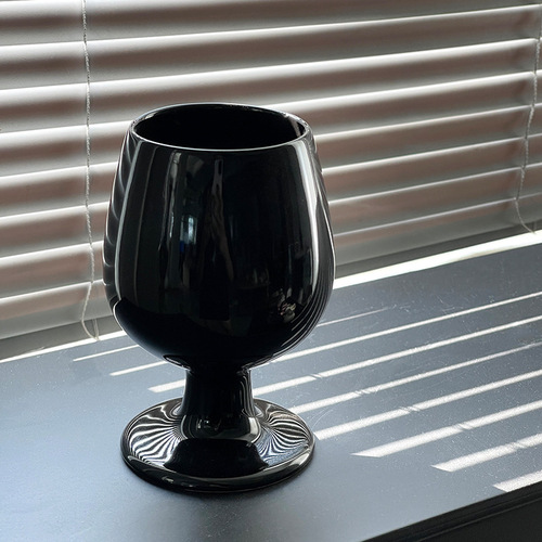 Korean ins style original solid color ceramic red wine glass home wine glass particularly beautiful tall glass