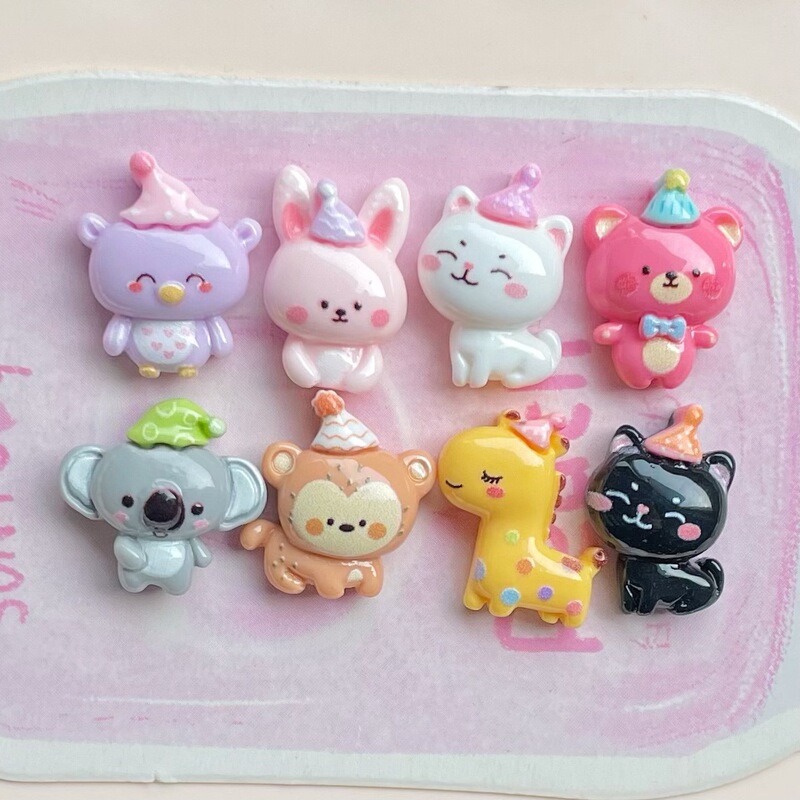 Cute Mini Cartoon Party Animal Bunny Cat DIY Resin Accessories Hairpin Hair Accessories Hole Shoe Buckle Material Cute Mini Cartoon Party Animal Bunny Cat DIY Resin Accessories Hairpin Hair Accessories Hole Shoe Buckle Material