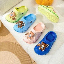 新款外贸跨境电商热销高弹EVA立体小熊小中童洞洞凉拖鞋2318+21