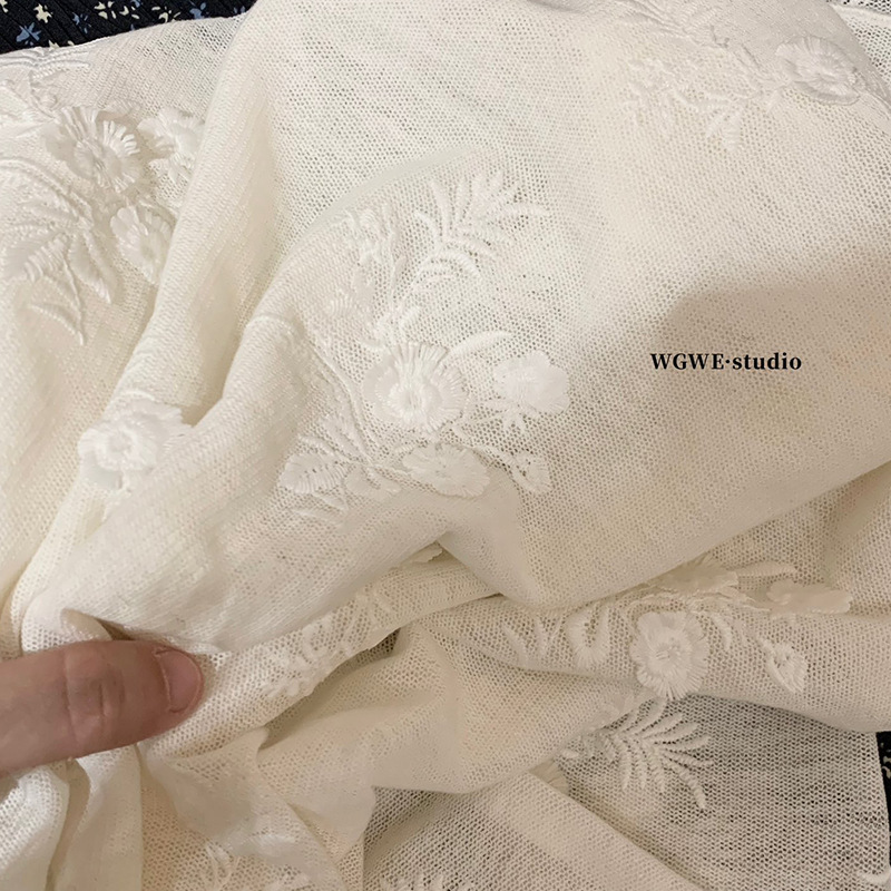 WGWE7350手工蕾丝刺绣上衣内搭外穿花边打底长袖针织衫|undefined