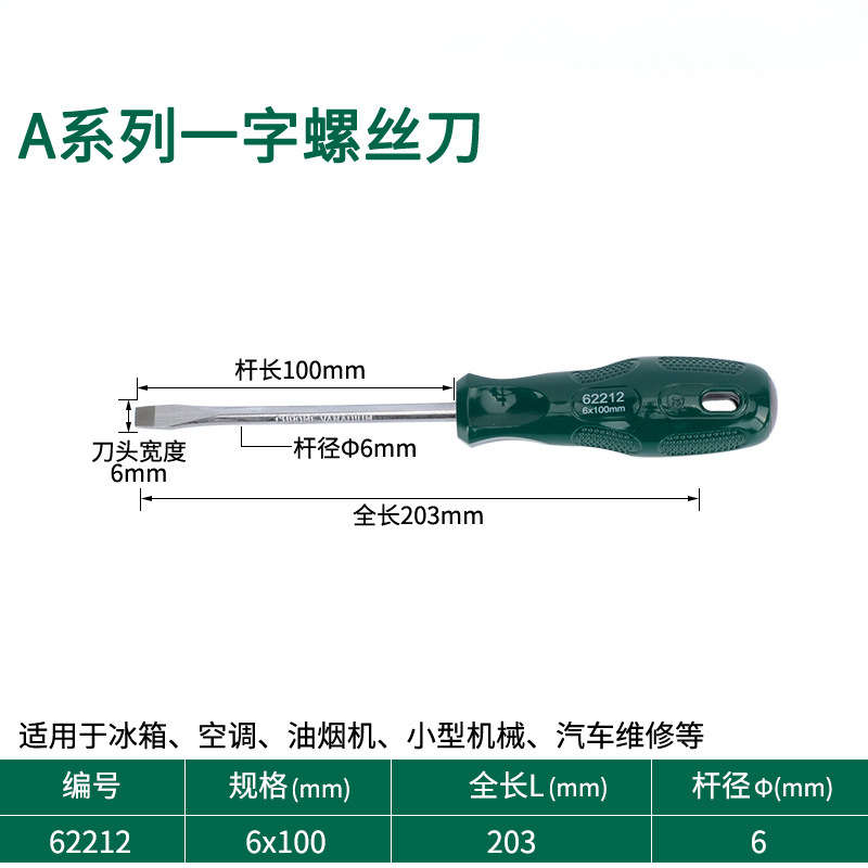 Destornillador de cabeza de rábano pequeño destornillador de ciruela de boca plana cruzada
