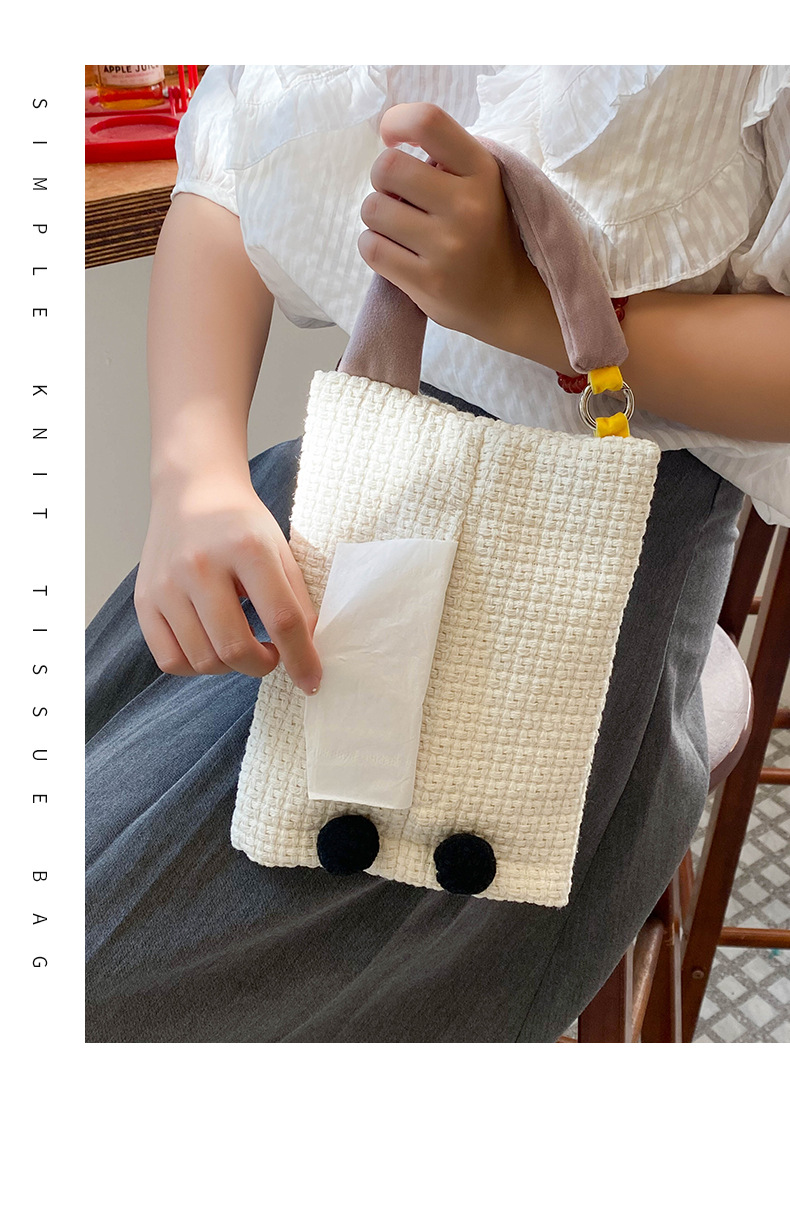 Car Tissue Box Hanging Car Interior Decoration Supplies Car Paper Drawer Car Tissue Hanging Bag Popular Female Driver