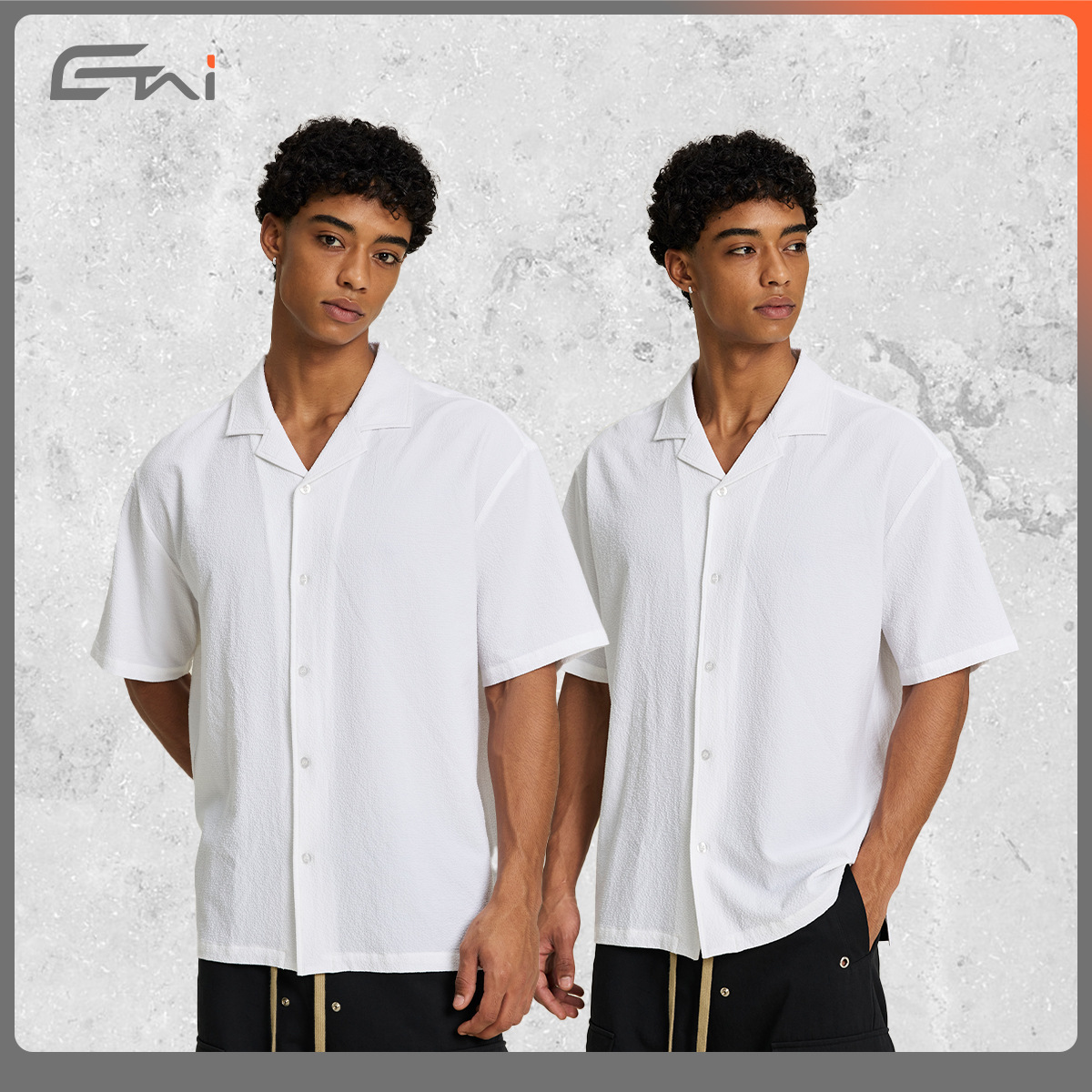 ETAI Hombre| Camisas de textura suelta de verano, camisas de alta calidad, cardigans de marca de moda, mangas cortas para hombres. image 4