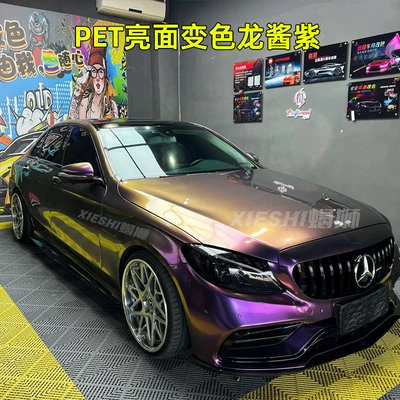 Alexander Silver Metallic Crystal Pvc | Auto Color Change Film - pet-chameleon-glossy-sauce-purple-152-17m-roll