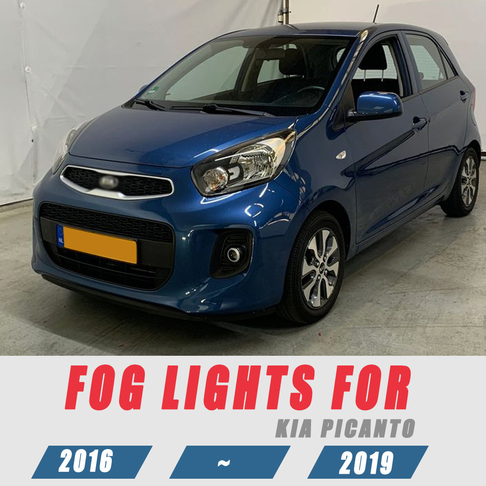 Aplicable a Kia 16 / 17 / 18 / 19 nuevo conjunto de lámpara de niebla delantera Picanto, luz de conducción diurna, luz de barra frontal image 3