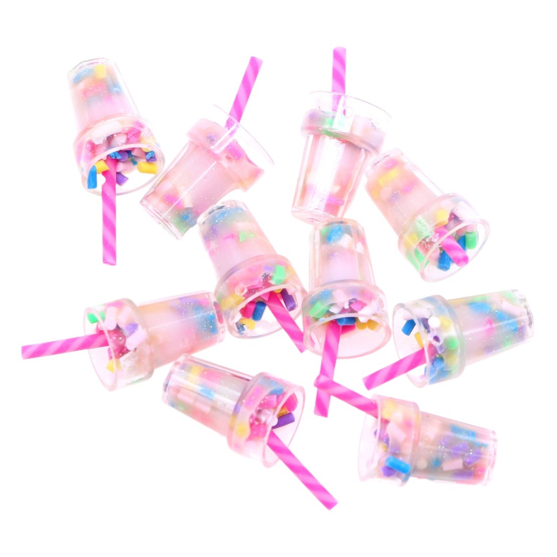 Casa de muñecas mini simulación resina leche té bebida DIY llavero accesorios miniatura alimentos juego escena accesorios modelo