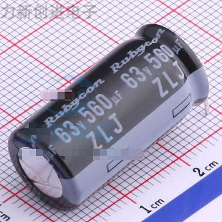 63ZLJ560MRX12.5X25描述560uF 63V电解电容器