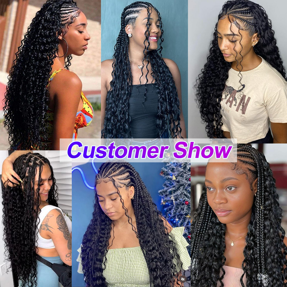 Deep Wave Real Cabello Peruca Braids Curly Cross-Border Extensions Hair Bundle Human Hair Bulk
