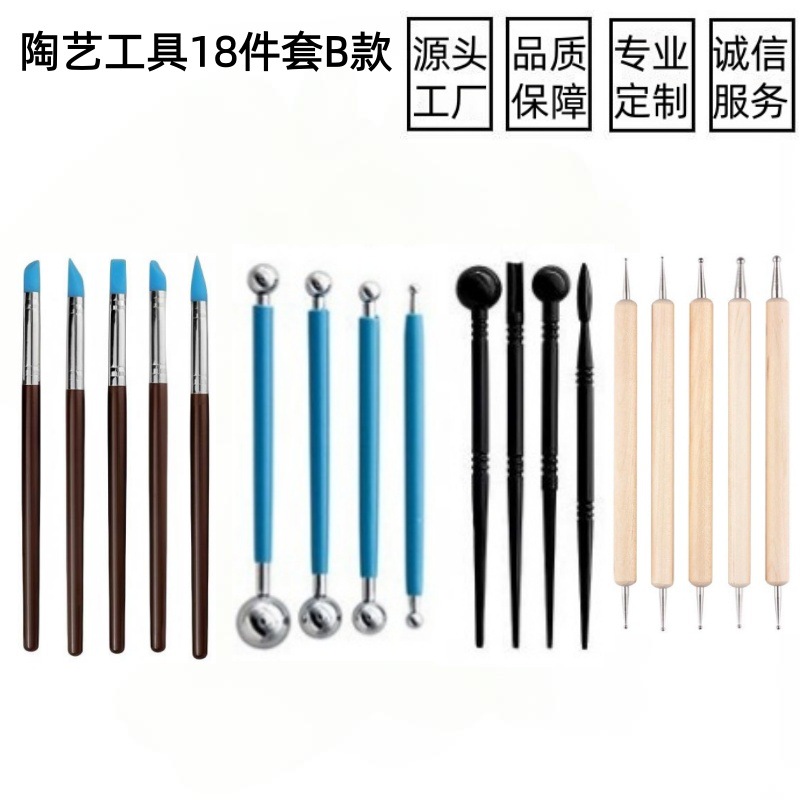 Juego de 5 Herramientas de Cerámica para Trabajar la Arcilla, Cuchillos para Esculpir Arcilla, Herramientas de Escultura de Arcilla de Doble Cabeza para Niños, Venta al por Mayor