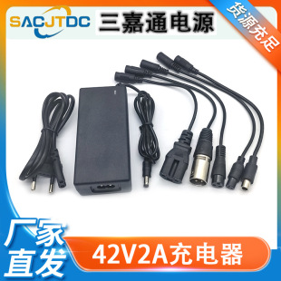 Factory Direct Supply 42V2A Balance Scooter Lithium Battery Charger Twist Scooter Unicycle Multi-Head Adapter Cable