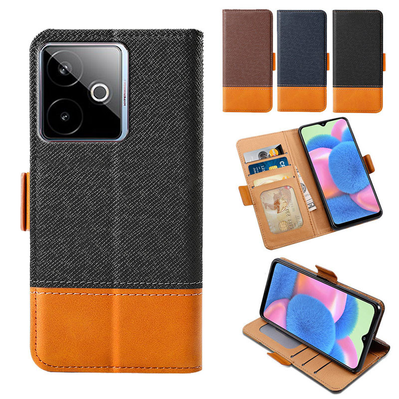 Realme Gt7 with Card Holder Protective Leather Case Suitable for Realme Multifunctional Portable Magnetic Card Holder Mobile Phone Case