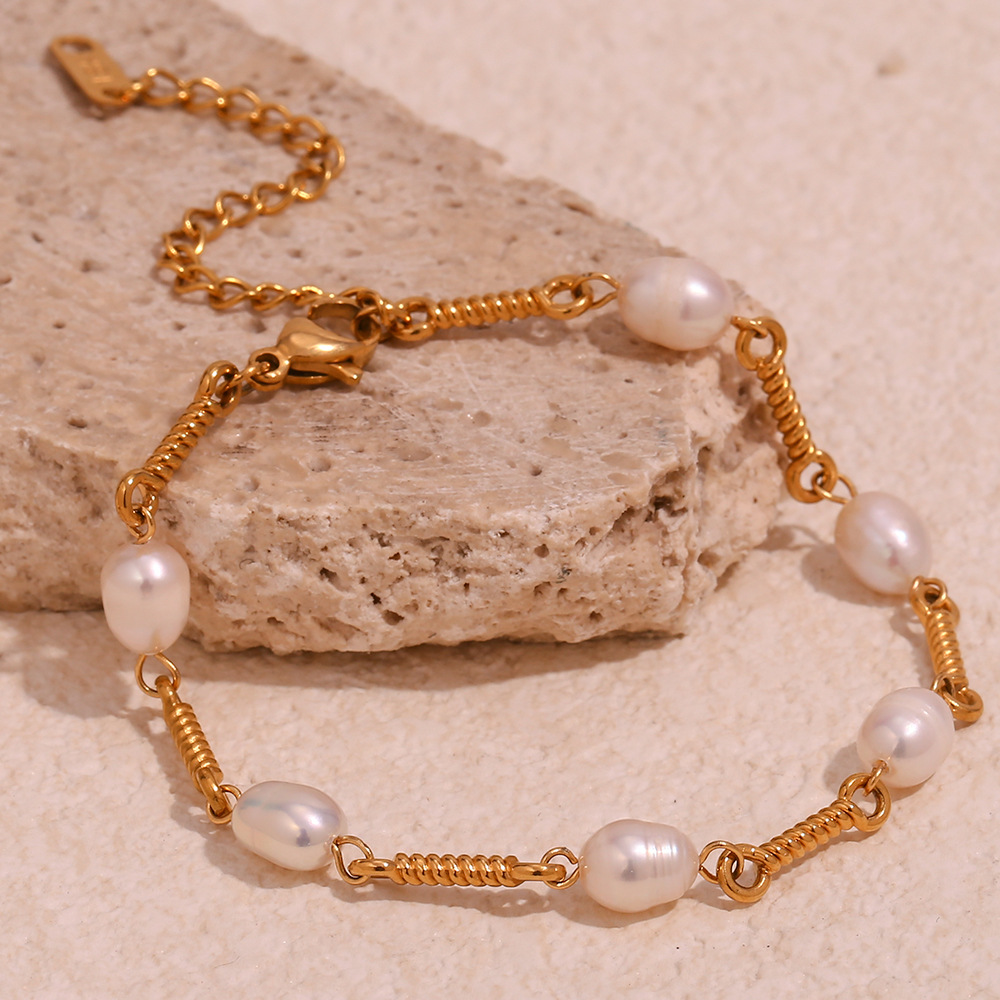 Fresh Water Pearl Stainless Steel Bracelet