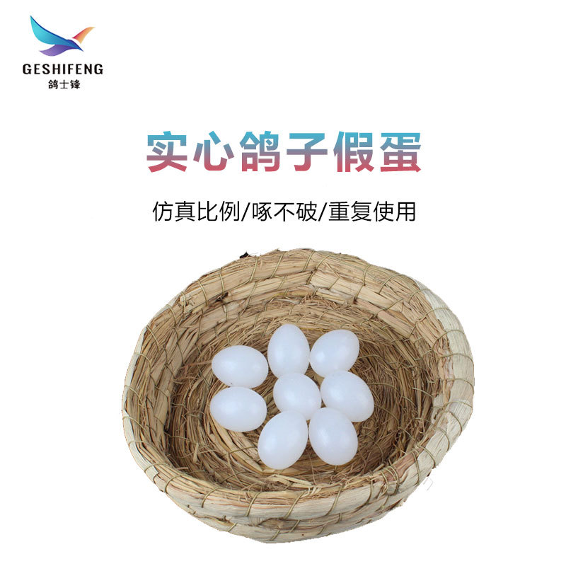 鸽子实心假蛋 塑胶鸽蛋 塑料信鸽引蛋 鸽窝用品用具 鸽子蛋批发
