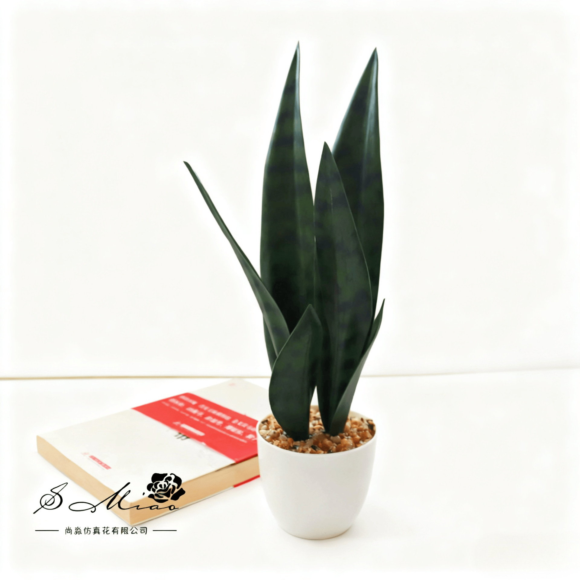 Flor falsa de alta gama tigre Piran hoja bonsai flor artificial moda decoración creativa planta verde artificial simulación planta en maceta image 5