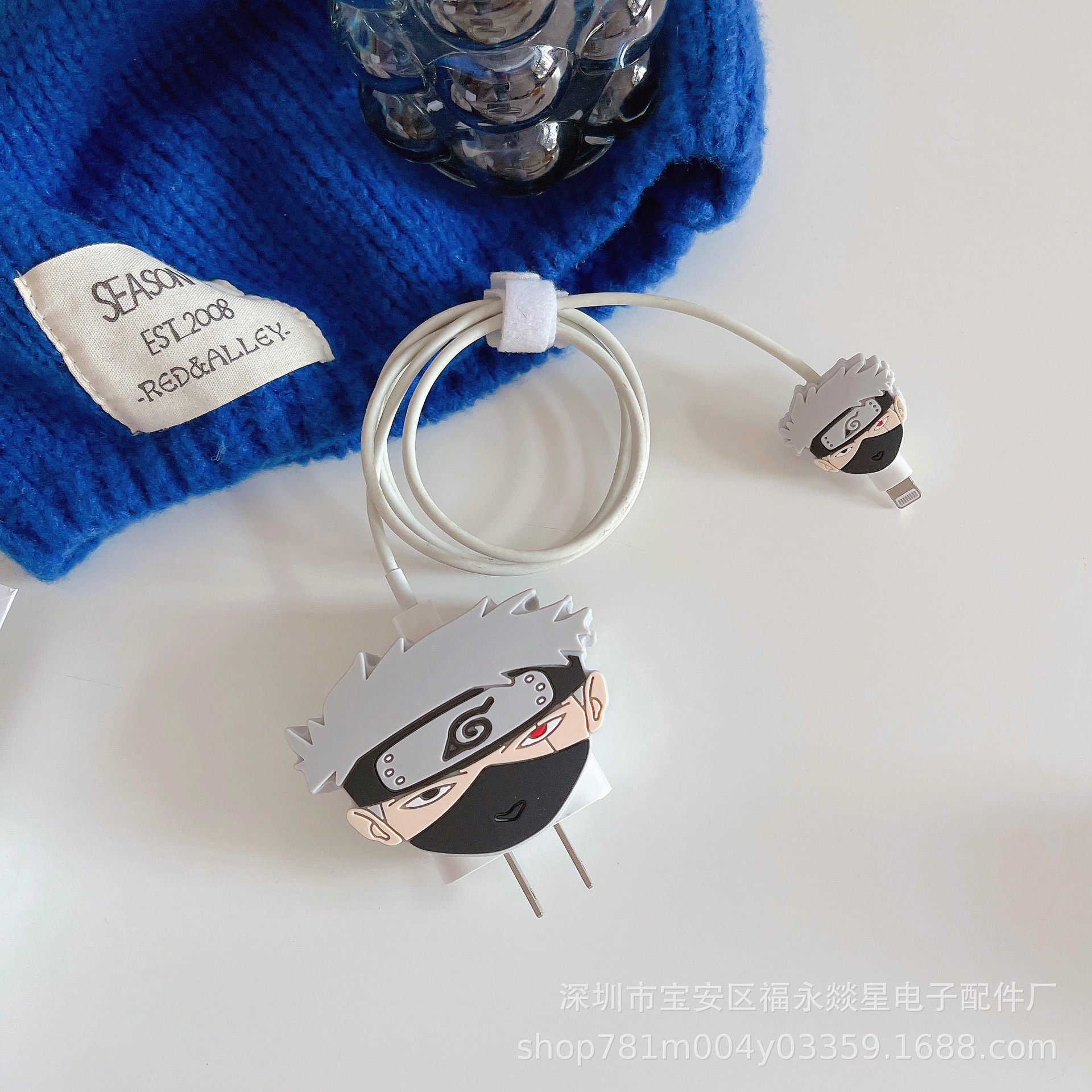 Nuevo cable de datos de dibujos animados cubierta protectora adecuado para Apple carga rápida cabeza 18/20W carga cabeza cubierta protectora Winder