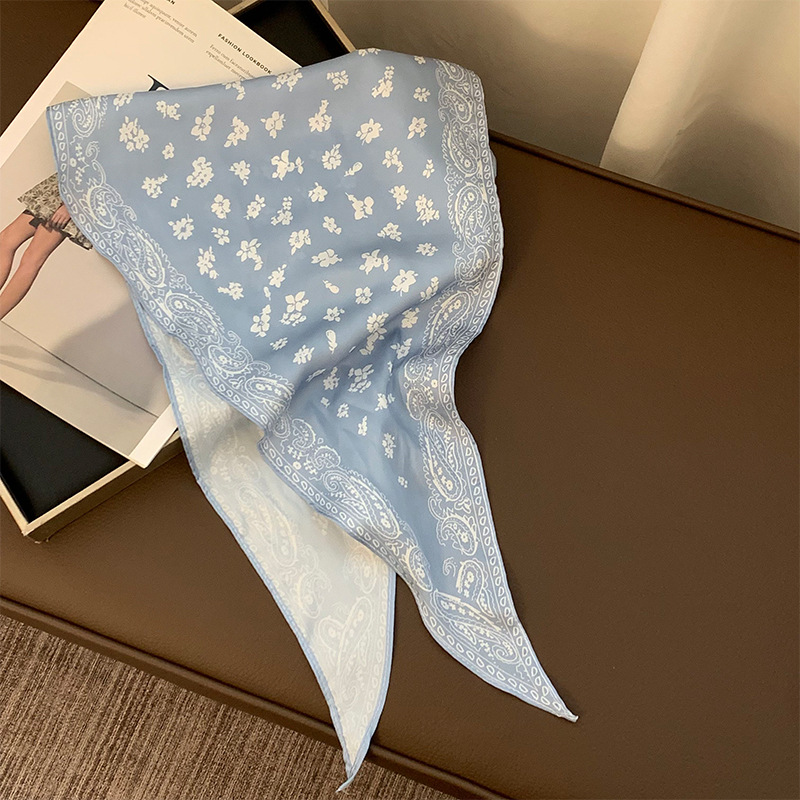 Flores de anacaju cortadas bufandas de seda de cuello bufandas de alto nivel bufandas de cabello bufandas multifuncionales bufandas triangulares bufandas de cintura bufandas