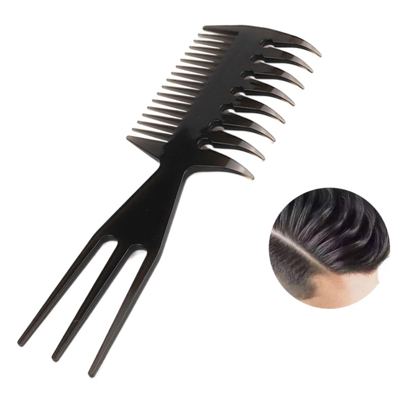 Directo de fábrica de aceite de la vendimia peine de los hombres peine de modelado peine de dientes grandes peine de textura de doble cara insertar peine de dientes anchos