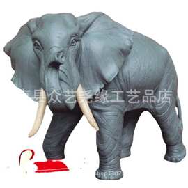艺染林供应玻璃钢动物大象雕塑公园景观落地装饰摆件工艺品批发