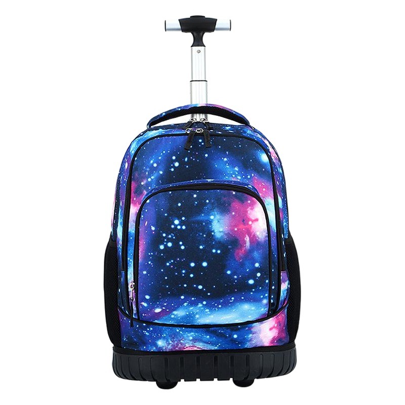 Estudiante de la escuela secundaria trolley mochila niño mochila de viaje adulto trolley bolsa de viaje hombres y mujeres 5-9 grado de reducción de carga