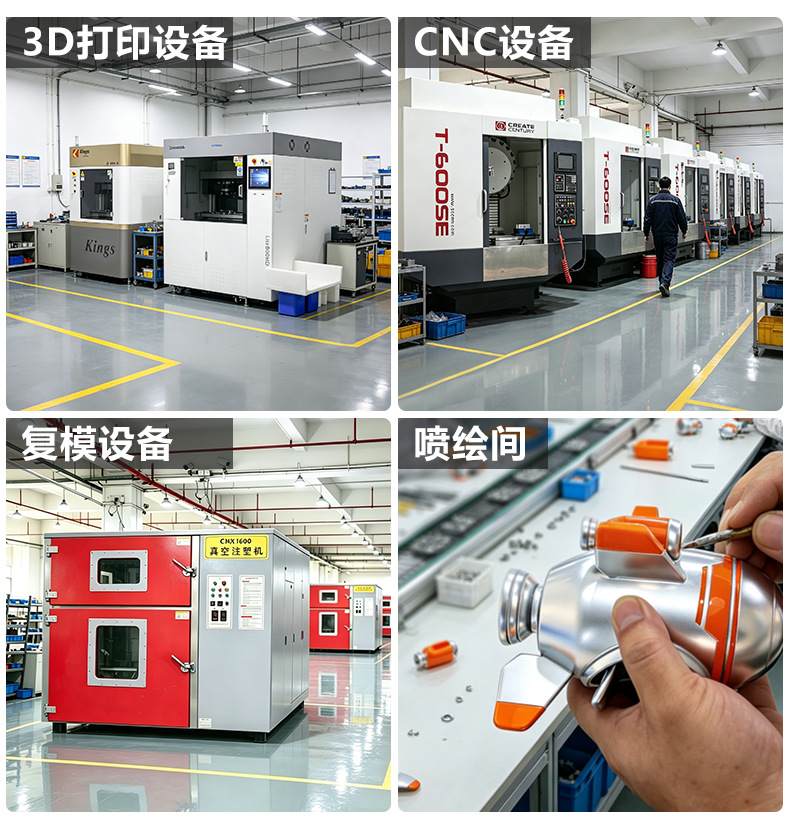 Nylon 3D printing prototype model factory, custom services, light-curing process, resin, silicone molds, and life-size figurines