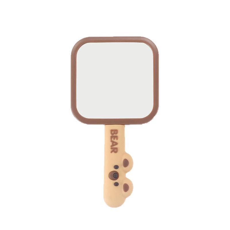 Cartoon handle, handheld cute acrylic mirror