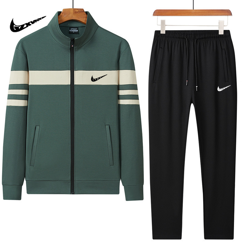 Chaqueta masculina de primavera y otoño delgada coreana delgada chaqueta de tendencia joven guapo cosido casual dos conjuntos de hombres