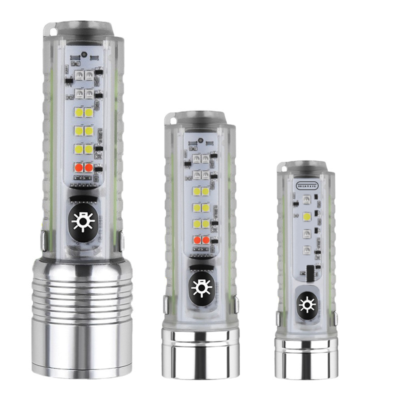 Láser blanco de largo alcance fuerte linterna de enfoque de luz Azul Rojo recargable mini 520A multi-función linterna