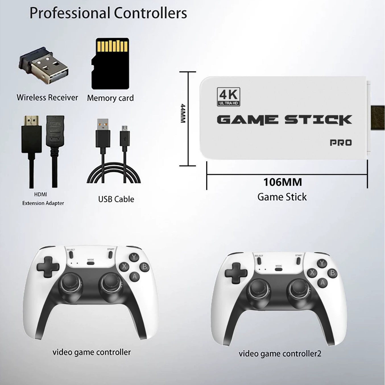 M15 (4KPro) 64G wireless high-definition HDMI retro mini arcade game console special for cross-border e-commerce foreign trade