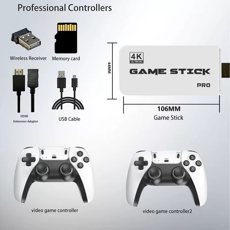 M15 (4KPro) 64G wireless high-definition HDMI retro mini arcade game console special for cross-border e-commerce foreign trade